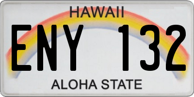 HI license plate ENY132