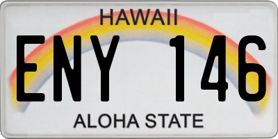 HI license plate ENY146