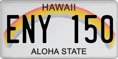 HI license plate ENY150
