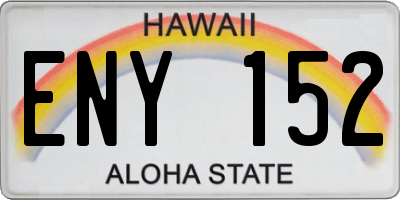 HI license plate ENY152
