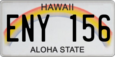 HI license plate ENY156