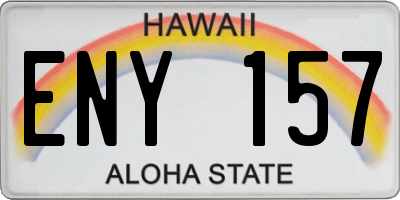 HI license plate ENY157