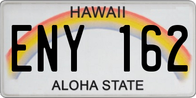 HI license plate ENY162