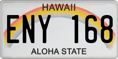 HI license plate ENY168