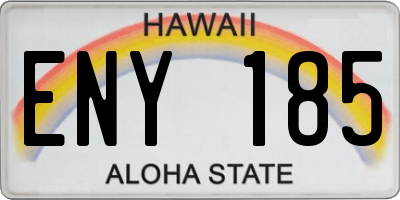 HI license plate ENY185