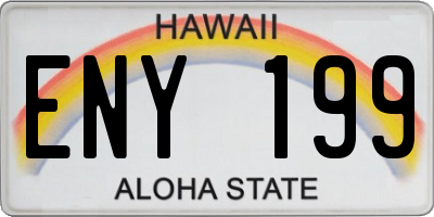 HI license plate ENY199