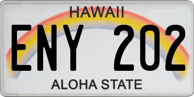 HI license plate ENY202