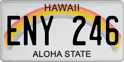 HI license plate ENY246