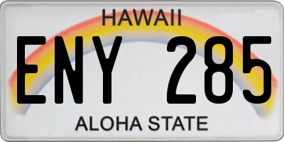 HI license plate ENY285