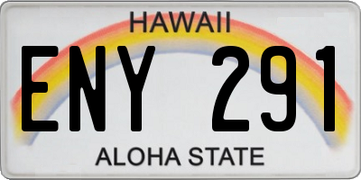 HI license plate ENY291
