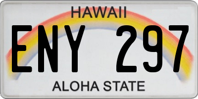 HI license plate ENY297