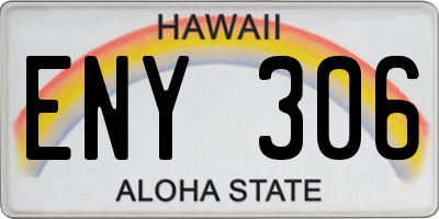 HI license plate ENY306