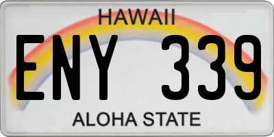 HI license plate ENY339