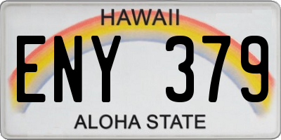 HI license plate ENY379