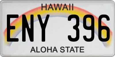 HI license plate ENY396
