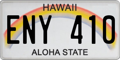 HI license plate ENY410