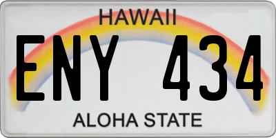 HI license plate ENY434