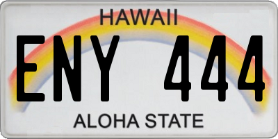 HI license plate ENY444