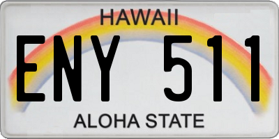 HI license plate ENY511