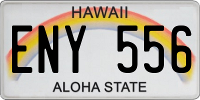 HI license plate ENY556
