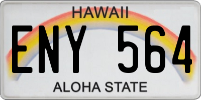 HI license plate ENY564