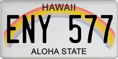 HI license plate ENY577