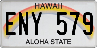 HI license plate ENY579
