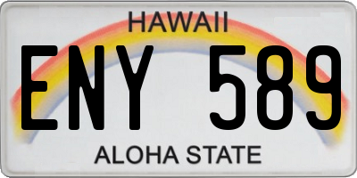 HI license plate ENY589