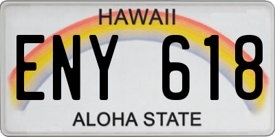 HI license plate ENY618