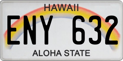 HI license plate ENY632