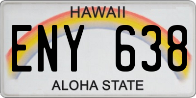HI license plate ENY638