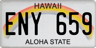 HI license plate ENY659