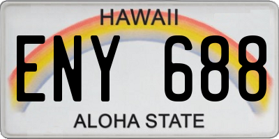 HI license plate ENY688