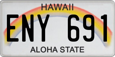 HI license plate ENY691