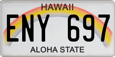 HI license plate ENY697