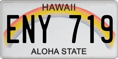 HI license plate ENY719