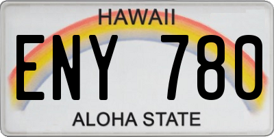 HI license plate ENY780