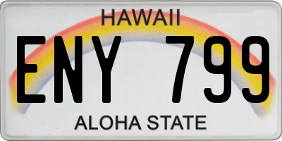 HI license plate ENY799
