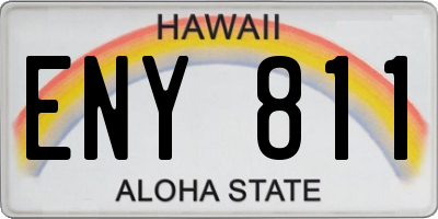 HI license plate ENY811