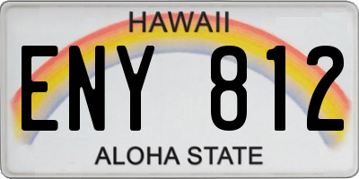 HI license plate ENY812