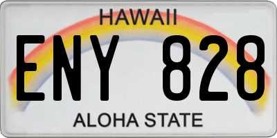 HI license plate ENY828