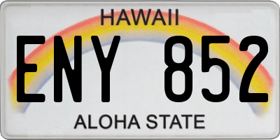 HI license plate ENY852