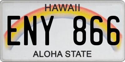 HI license plate ENY866