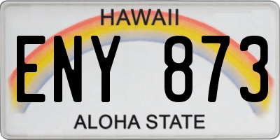 HI license plate ENY873