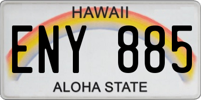 HI license plate ENY885
