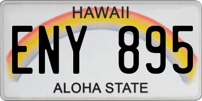 HI license plate ENY895