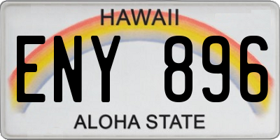 HI license plate ENY896
