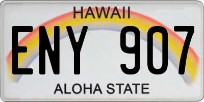 HI license plate ENY907
