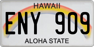 HI license plate ENY909