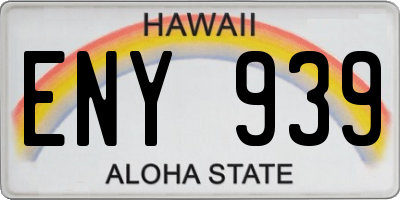 HI license plate ENY939